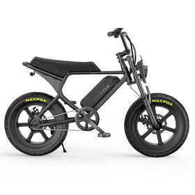 Macfox M16 500W Electric Bike, 16” Fat Tire E-Bike, 48V 10.4Ah Removable Battery, 20MPH, 25-Mile Range for for Teens & Adults