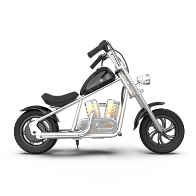 Electric Mini Bike Motorcycle with Bluetooth Speaker and APP for Kids - Cruiser 12 Plus Chrome