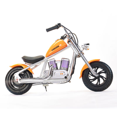 Electric Mini Bike Motorcycle with Bluetooth Speaker and APP for Kids - Cruiser 12 Plus Chrome