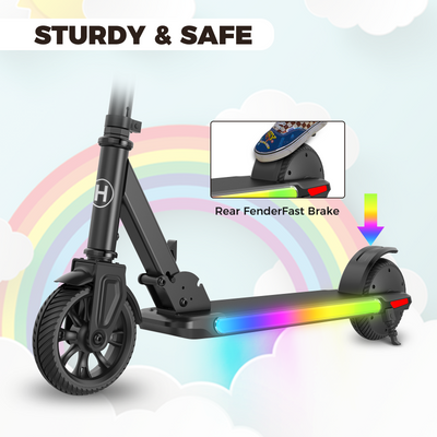 folding-electric-scooter-for-kids-rear-fender-fast-brake