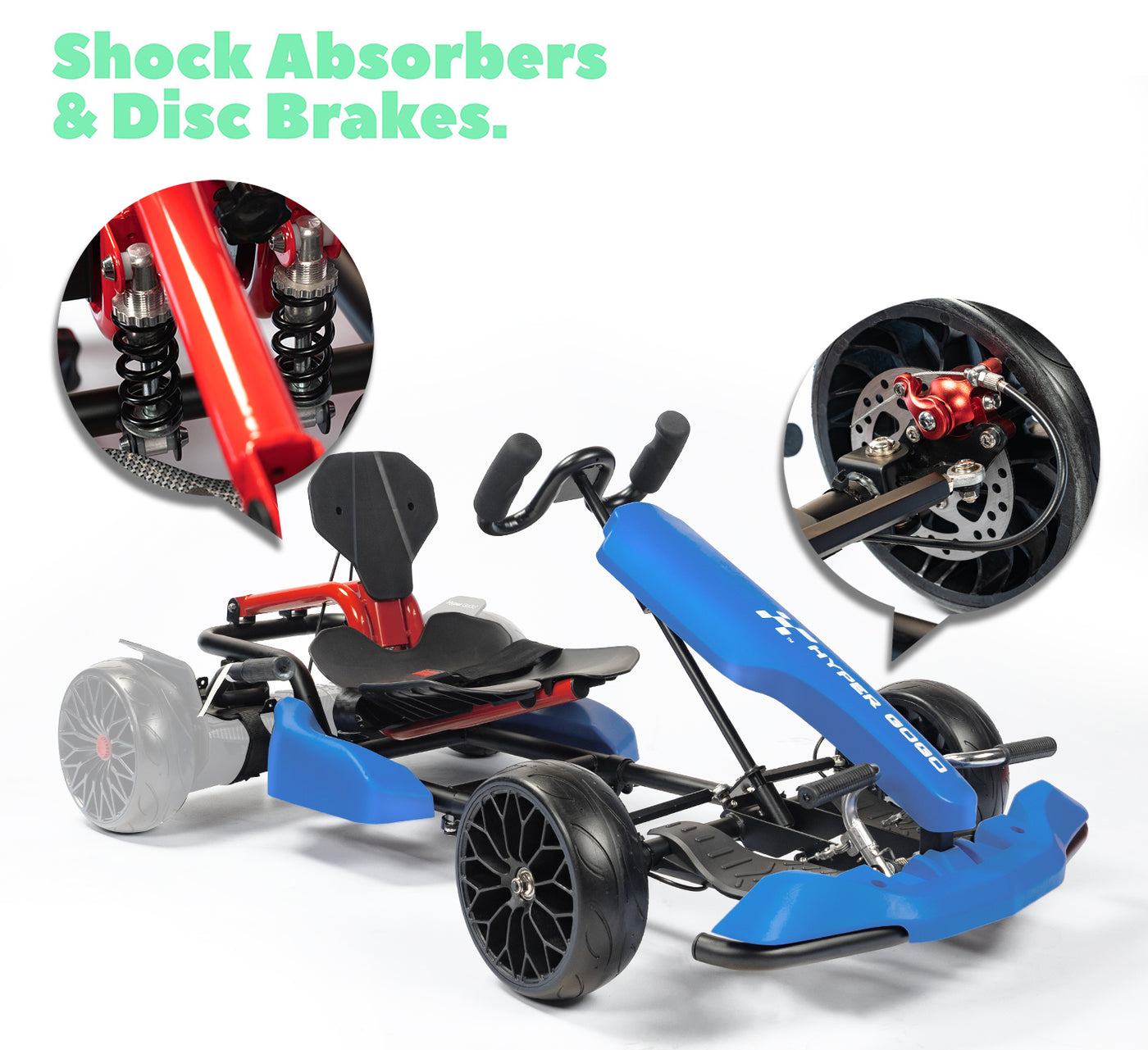 Gokart + H-Racer Hoverboard-Paket 