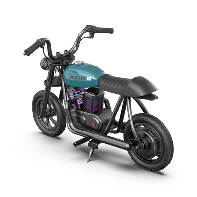 Mini Electric Dirt Bike Motorcycle for Kids with LED Lights, Smoke Effect, Speaker - Pioneer 12 Plus