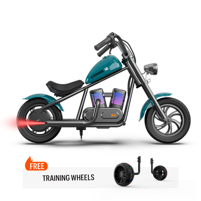 Mini bicicleta eléctrica de motocicleta con altavoz Bluetooth y luces LED para niños - Cruiser 12 Plus
