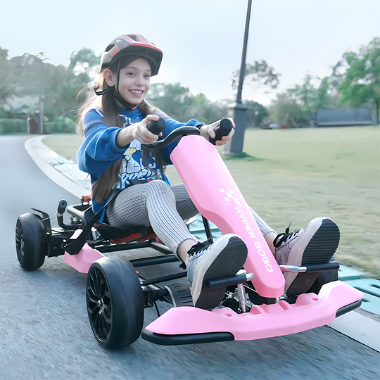 Girls pink go kart shop
