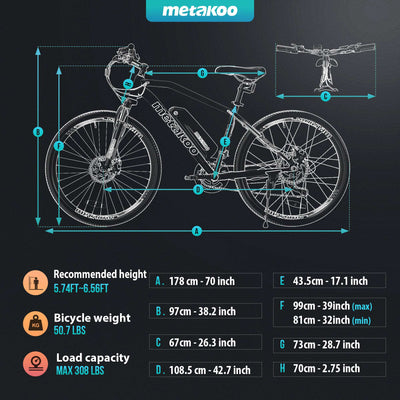 Metakoo 27.5" E-bike | cybertrack 300