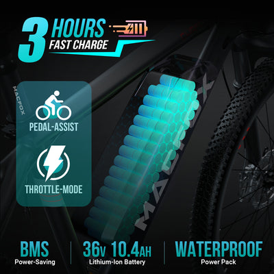 Macfox 26" Electric Bike | Cybertrack 100 - 3 Hours Fast Charge